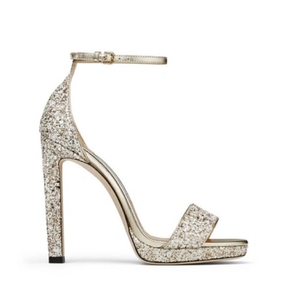Jimmy Choo Misty 120mm, moon sand, sparkle/glitter, size 39 (Size US 9) - Picture 2 of 10
